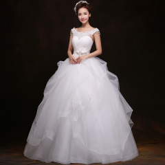 Purple Fairy Palace wedding dresses one shoulder neck white pettiskirt to 205 new Korean version of the bride wedding dresses