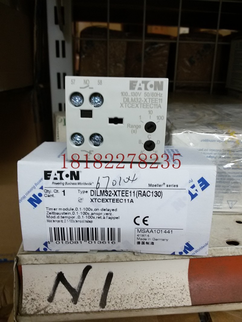 EATON MOELLER伊顿穆勒电子延时模块DILM32-XTEE11(RAC130)