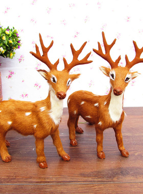仿真小鹿森林系拍摄道具工艺品