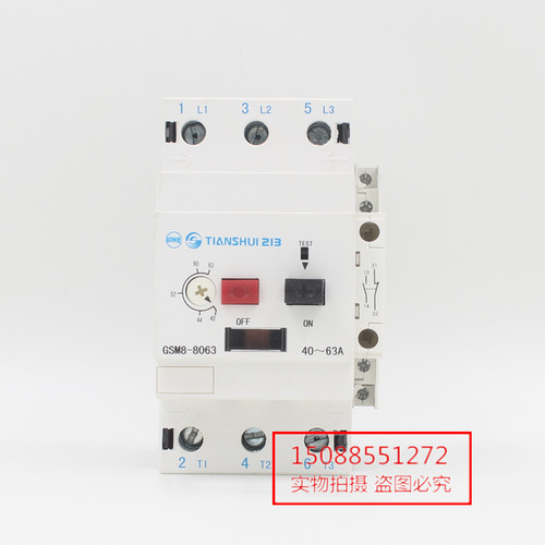 原装正品 天水二一三 GSM8-8063+F11 马达保护型断路器 40-63A