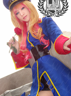 COSPLAY超时空要塞MACROSS F雪莉露诺姆军装银河妖精红蓝色定做