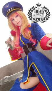 COSPLAY超时空要塞MACROSS F雪莉露诺姆军装银河妖精红蓝色定做