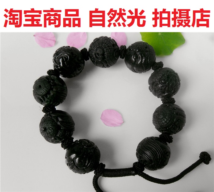 转运珠手串缅甸翡翠特九龙珠手链