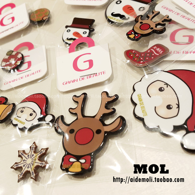 圣诞节韩国进口麋鹿贴纸手机3M