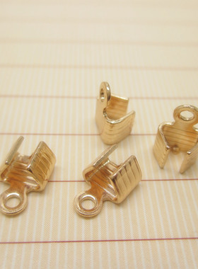 DIY首饰配件 24K包金超值厚金系列包绳链接配件 高8mm宽5mm