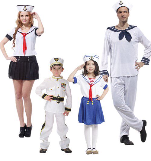 万圣节儿童节cosplay服装演出服成人男海军水手服大力水手服装新