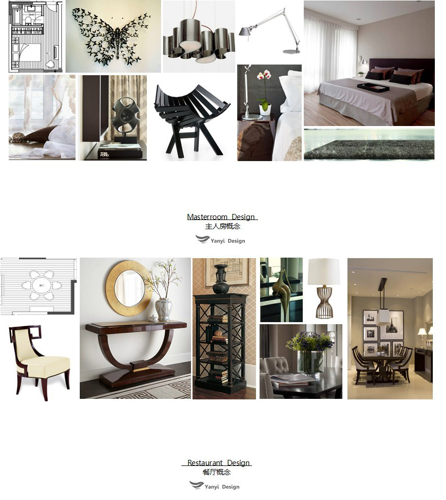 现代简欧2套家装样板房 软装饰配ppt模版方案 内容可编辑