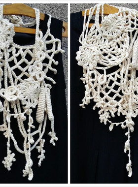 百花香~~原创文艺范复古纯手工棉麻日本高端不规则无有项链饰