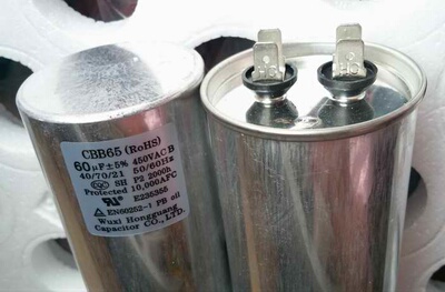 CBB65柜机55/60UF450V空调压缩机启动电容65 70UF铜峰宏广