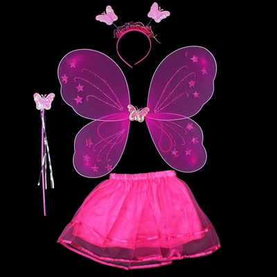 化妆舞会儿童蝴蝶仙女翅膀道具