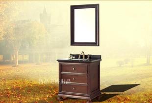 欧式 仿古卫浴柜5020 浴室柜落地橡木洗手台洗脸面盆柜组合实木美式