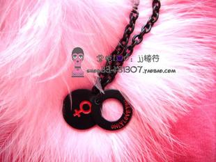 昕薇VIVI米娜mina艾薇儿Avril欧美明星黑色星座项链