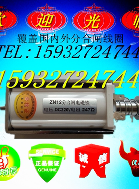 Z06F3376分合闸电磁铁 Z06F3376分合闸线圈电压DC220V247欧姆插片