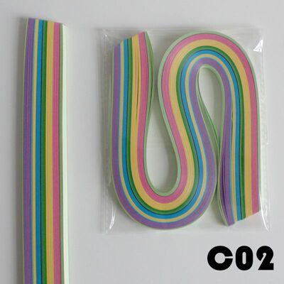 清仓特价 衍纸条paper quilling卷纸条彩纸条200条34.5cm(C02)