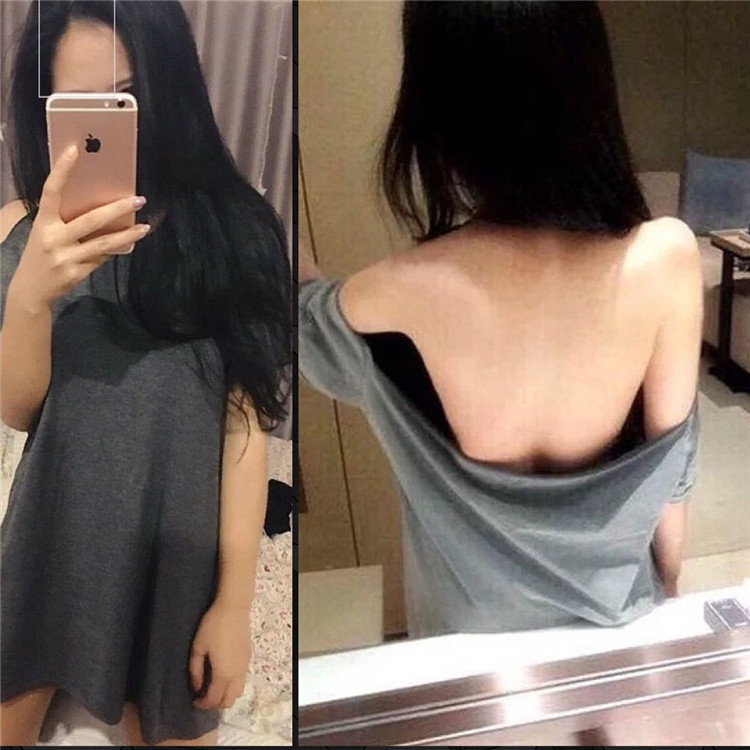 【包郵】歐美風春夏新款 休閑寬松大碼大露背莫代爾掛脖T恤上衣女