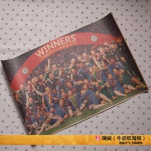 切尔西队全家福海报ChelseaFC特里兰帕德德罗巴 阿扎尔足球装饰画