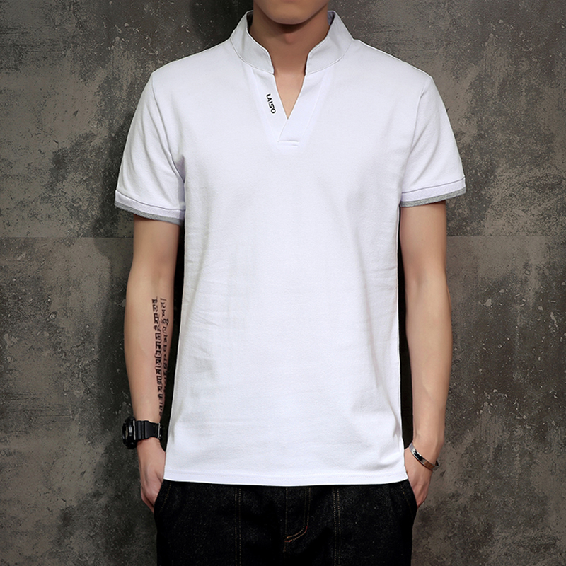 Men Leisure Cotton Tee Shirt male camisa polo shirts男士T恤