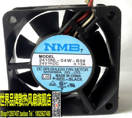 日本美培亚NMB  6025  24v 0.13A电源风扇  2410NL-04W-B59