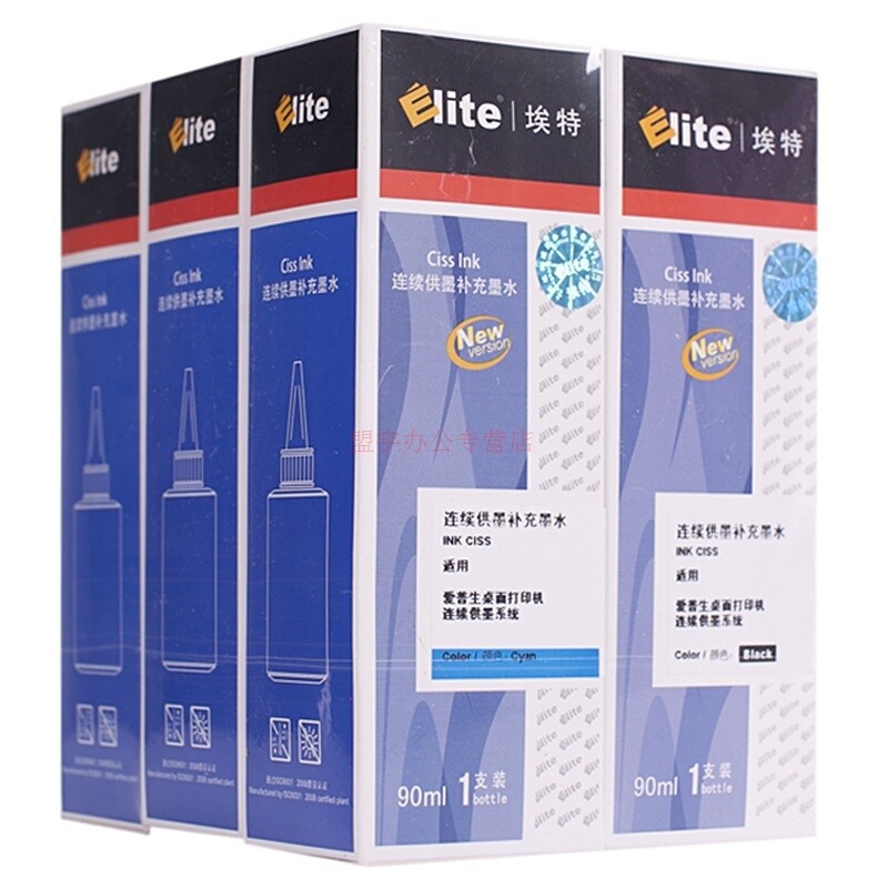 埃特（Elite） 连供墨水 6色/90ML 适用于爱普生桌面打印机