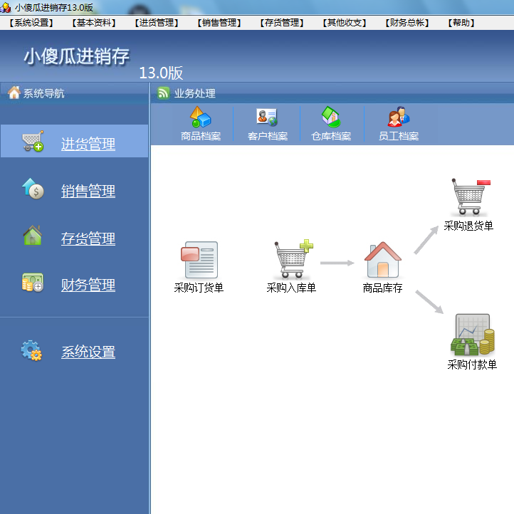 进销存小傻瓜单机版多账套