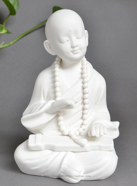 陶瓷工艺品人物弹琴创意小佛像