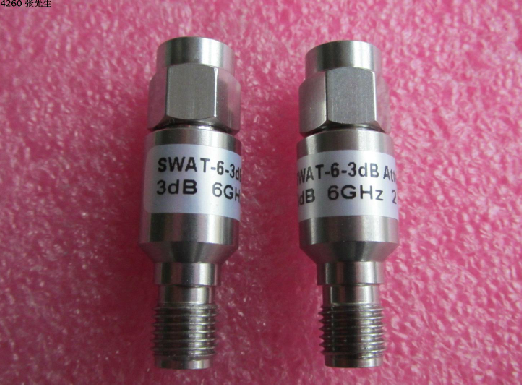 DC-6GHz 3dB 2W SMA接头 RF 射频微波同轴固定衰减器 带测试图片