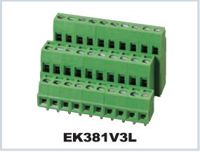 台湾町洋3.81间距 PCB 螺钉线框直焊式接线端子EK381V3L