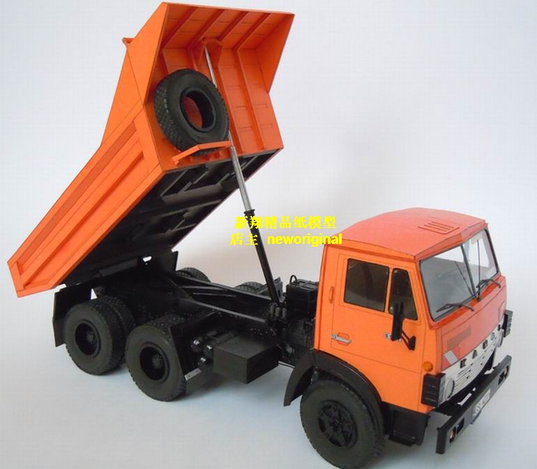 【新翔精品纸模型】卡马斯卡玛斯工程卡车工程设备汽车模型KAMA3