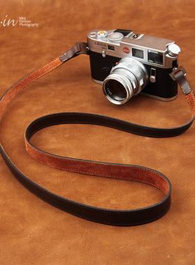 cam-in真皮单反数码相机背带 适用徕卡微单牛皮肩带圆孔型cam2631