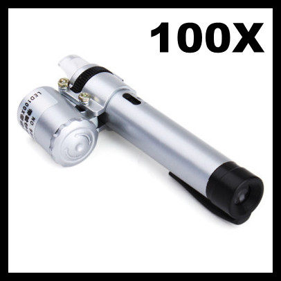 9893 100倍带刻度LED笔试可对焦验钞显微镜