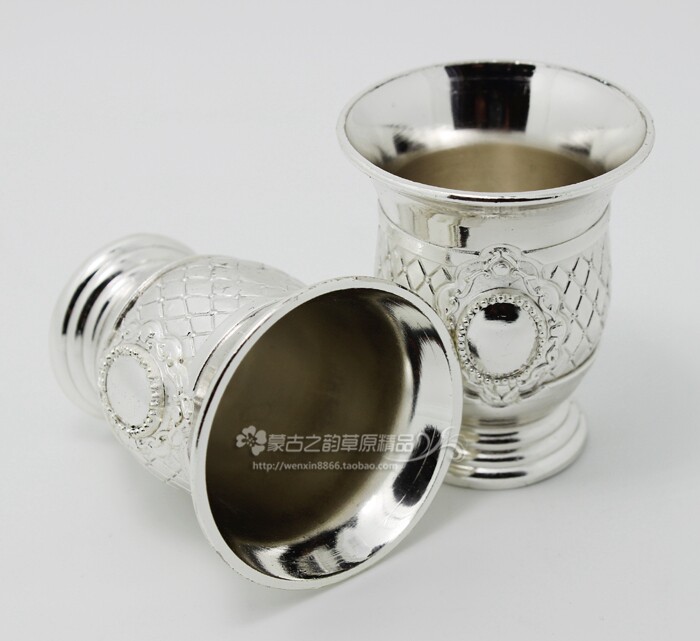 镀银酒杯 花瓶酒杯 家居摆件金酒杯 民族酒具工艺品 送礼佳品