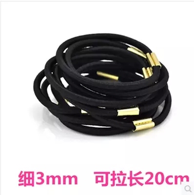 韩版高弹力黑色橡皮筋发绳头饰