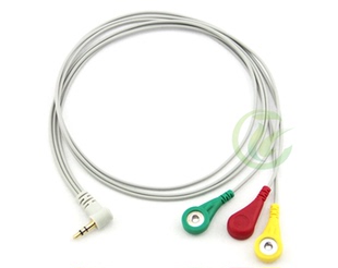 ECG EKG EMG传感器配件耳机插头移动 导联线
