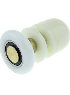 老款淋浴房滑轮12孔六角塑料帽直轴滑轮全铜轴浴室玻璃移门吊轮子