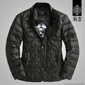 亮面轻薄羽绒服男款 match麻吉2015冬季 新款 休闲外套潮立领Y9010