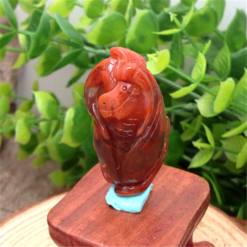 精品川料南红玛瑙蜻蜓玉米雕件  火焰红玉石亭亭玉立雕刻吊坠挂件