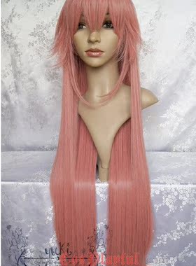 小鸠Kobato 花户小鸠 烟灰粉色 长直发 高温丝 cos 假发 造型假发