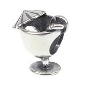 鸡尾酒杯 基础手链串珠 925纯银 银饰DIY metal bead金属珠 包邮