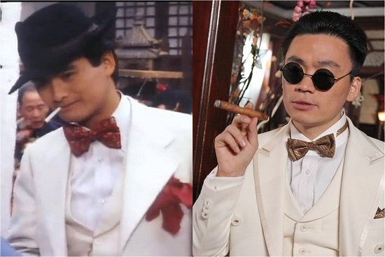 上海滩礼帽眼镜小墨镜民国小品用男士大沿毡帽黑色大檐礼帽男女用