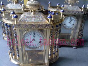 欧式 别墅摆设 景泰蓝掐丝法郎法国钟表仿古座钟创意 24K镀金精品