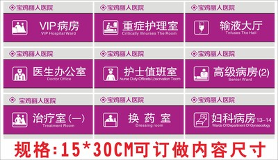 医院门牌医生诊断室科室牌公司部门标识牌诊所办公室指示牌定做/