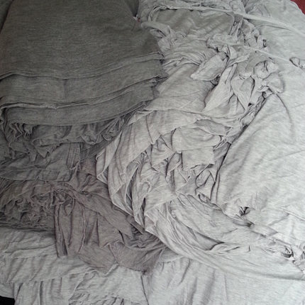 全棉针织布 莫代尔 人棉 服装面料 原批头浅灰色 深灰色 论斤卖