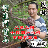 野生制何首乌片粉 何首乌片 洗发可磨粉500克 九蒸九制正品 包邮