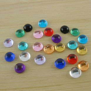 饰品手机装 饰品时光贴片 5mm半圆光面亚克力平底钻 DIY手工配件