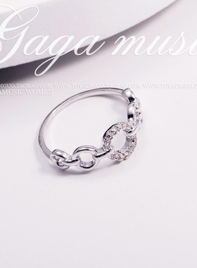 圆圈圈水晶戒指包邮