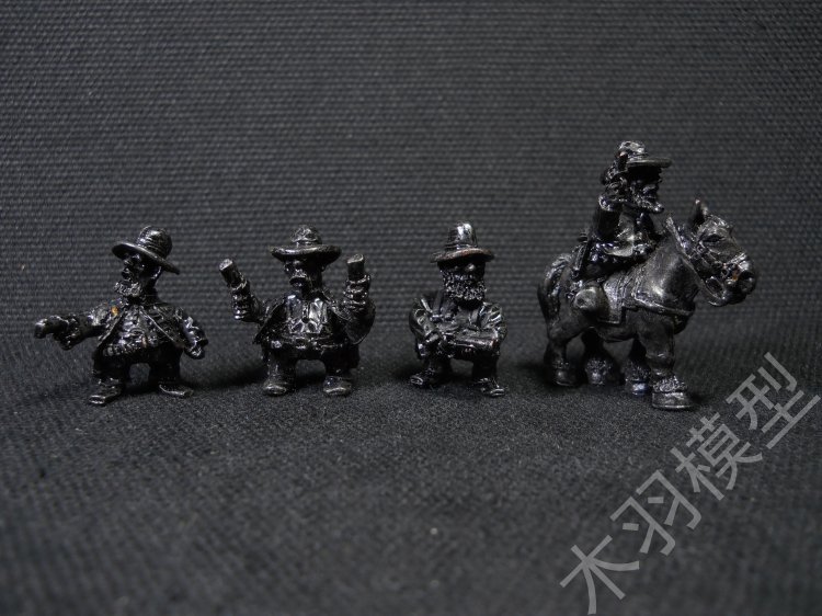 桌游战棋西部牛仔印第安金属人偶