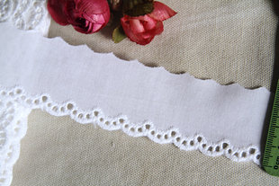 1米 高支棉布棉线镂空绣花边3.6公分宽2.5元 14D日制 白色