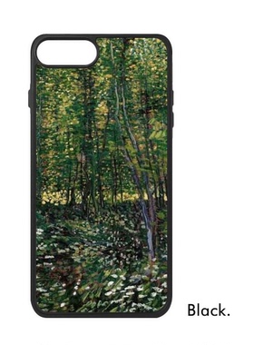 适用于iPhone画彩色森林树花风景Xr手机壳max保护套678plus硅胶11