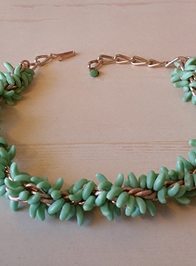 质数堂轻藏品《绿浅梦项链琉璃珠