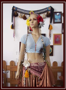 肚皮舞上衣短袖台湾水沙英伦深V领小衫设计师品牌CC115